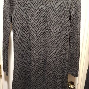 Avenue Black Chevron Knit Top